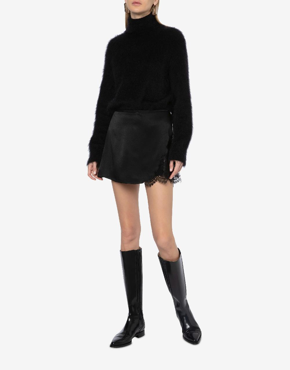 Alberta Ferretti Maglione Con Collo Alto In Mohair Superkid