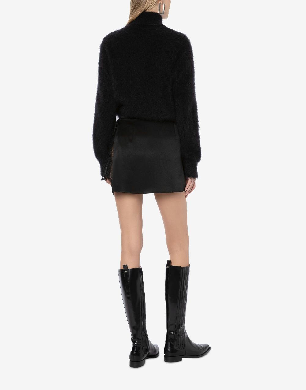 Alberta Ferretti Maglione Con Collo Alto In Mohair Superkid