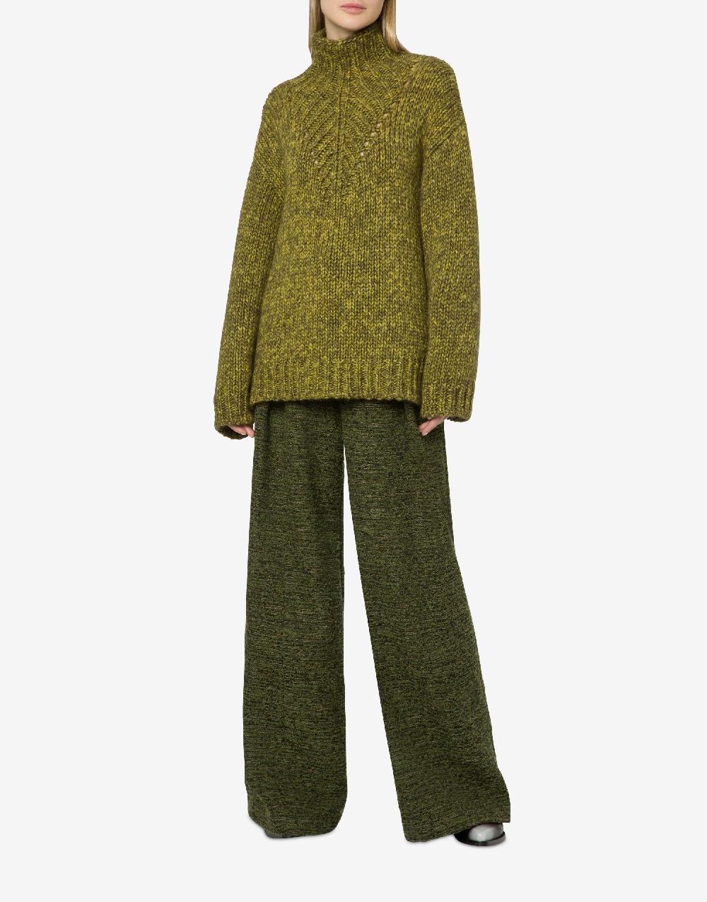 Alberta Ferretti Maglione In Cordonetto Misto Lana Stampato