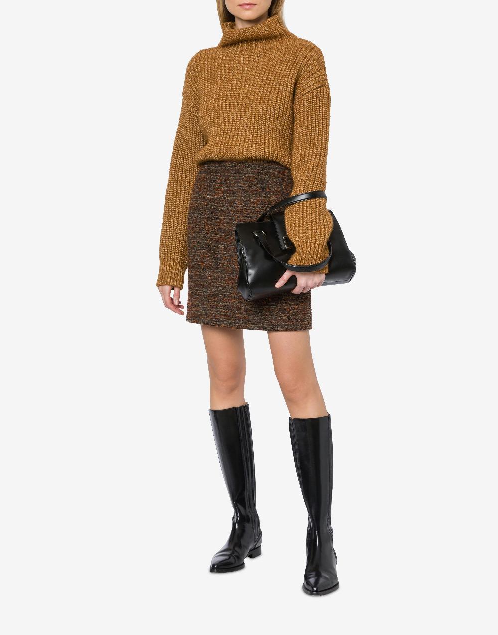 Alberta Ferretti Maglione In Fettuccia Di Lana Cotone