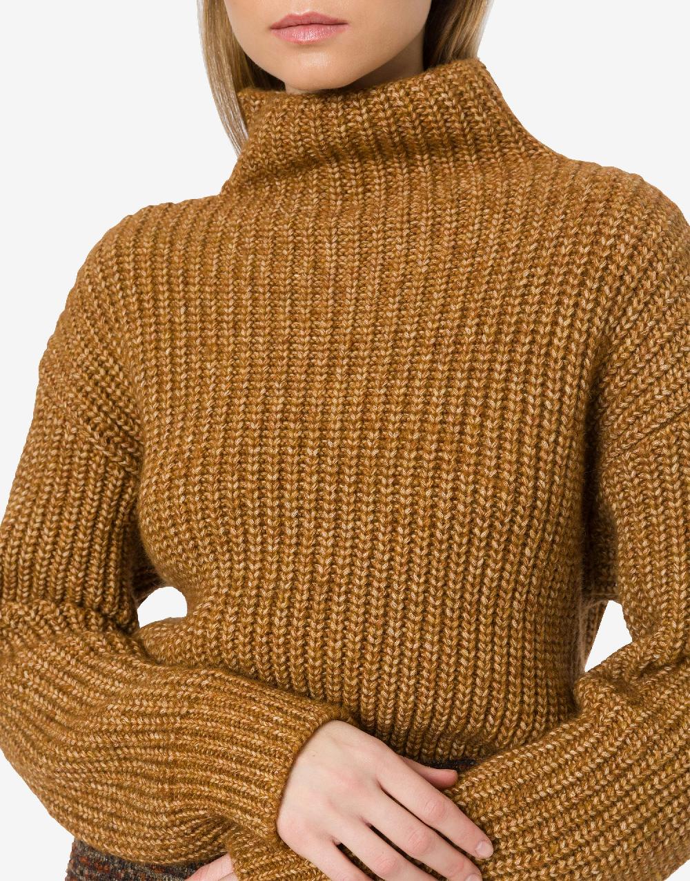 Alberta Ferretti Maglione In Fettuccia Di Lana Cotone