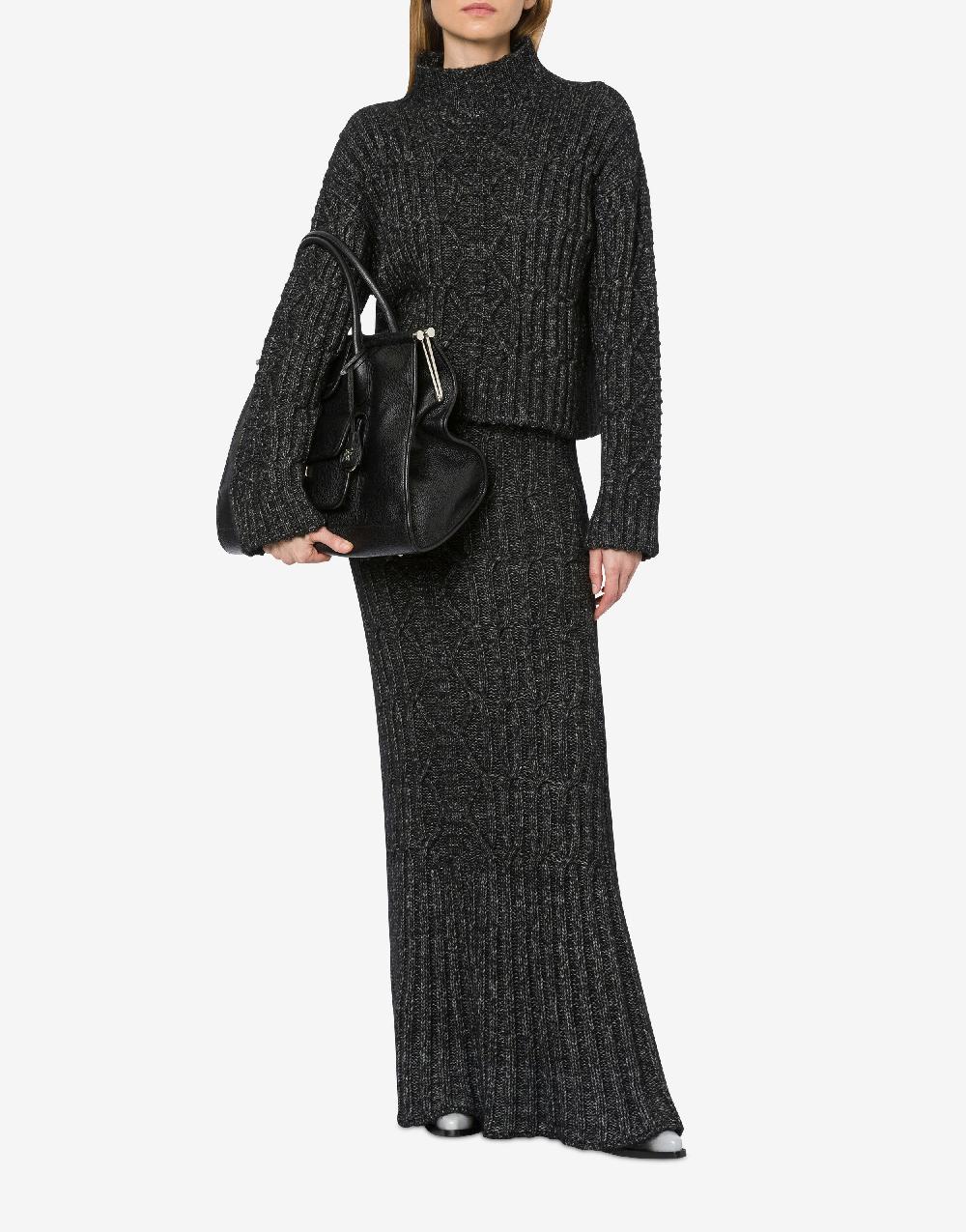 Alberta Ferretti Maglione In Fettuccia Di Lana Cotone