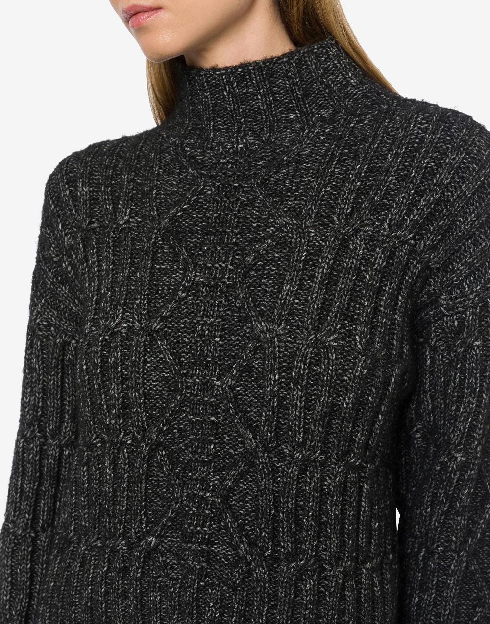 Alberta Ferretti Maglione In Fettuccia Di Lana Cotone