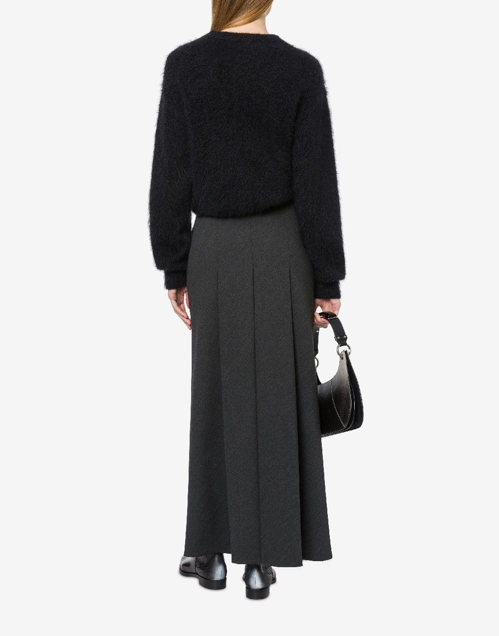 Alberta Ferretti Maglione In Mohair Superkid Con Logo