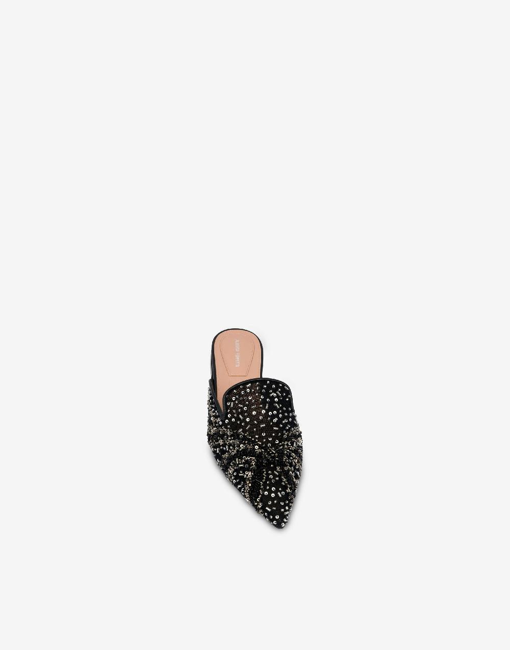 Alberta Ferretti Mia Mule In Rete Con Paillettes E Perline