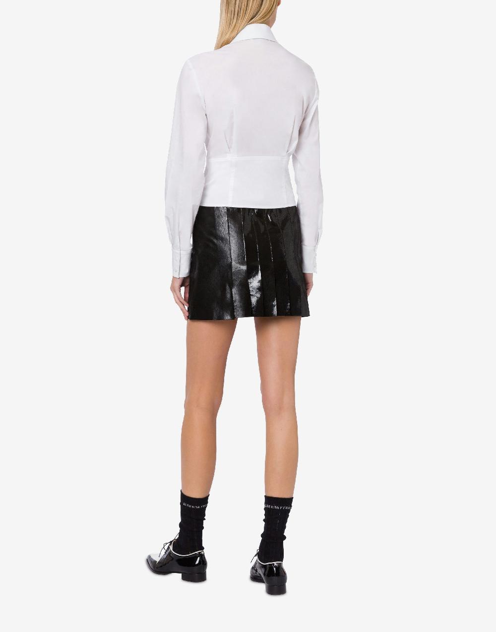 Alberta Ferretti Minigonna In Suede Con Stampa Snake