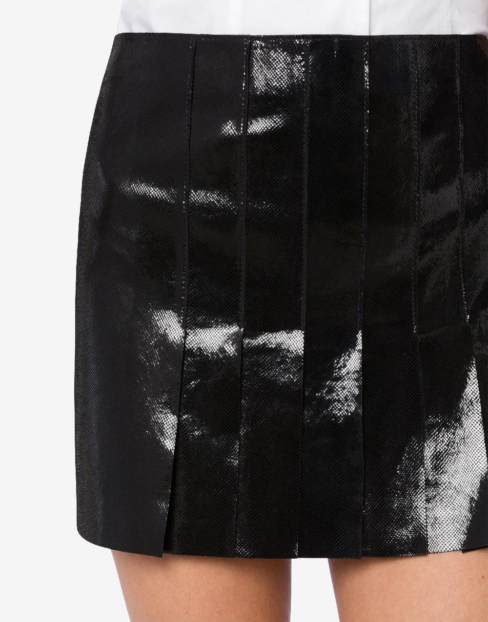 Alberta Ferretti Minigonna In Suede Con Stampa Snake