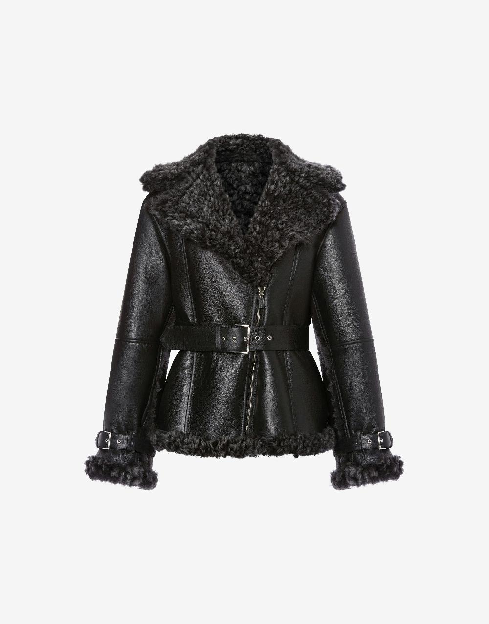 Alberta Ferretti Montone in shearling nappato reversibile