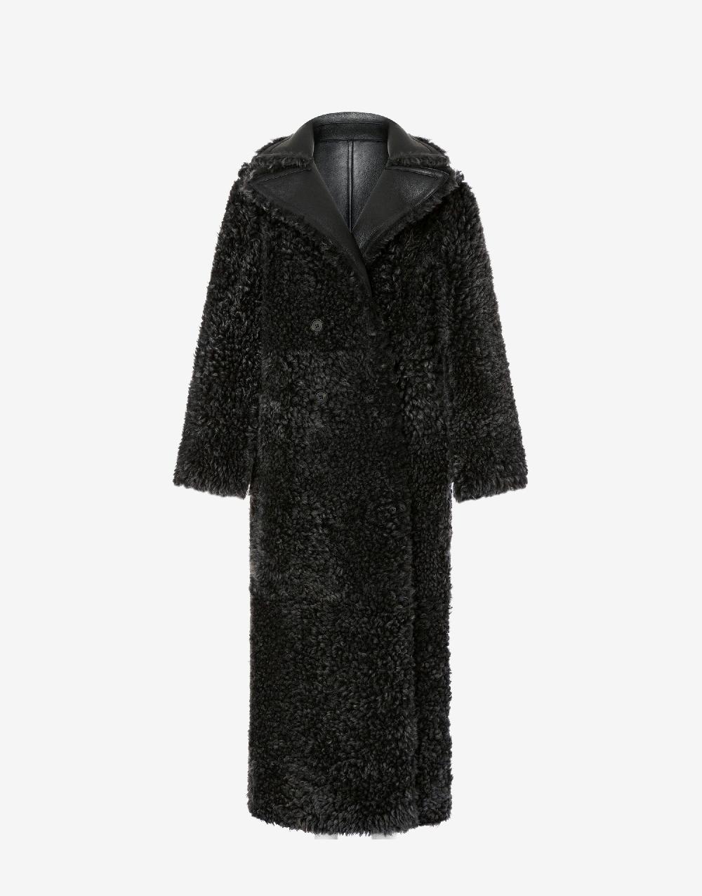 Alberta Ferretti Montone Lungo In Shearling Nappato