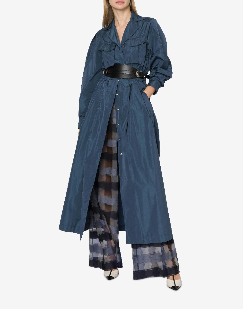 Alberta Ferretti Pantalone A Palazzo In Organza Check Lana Seta