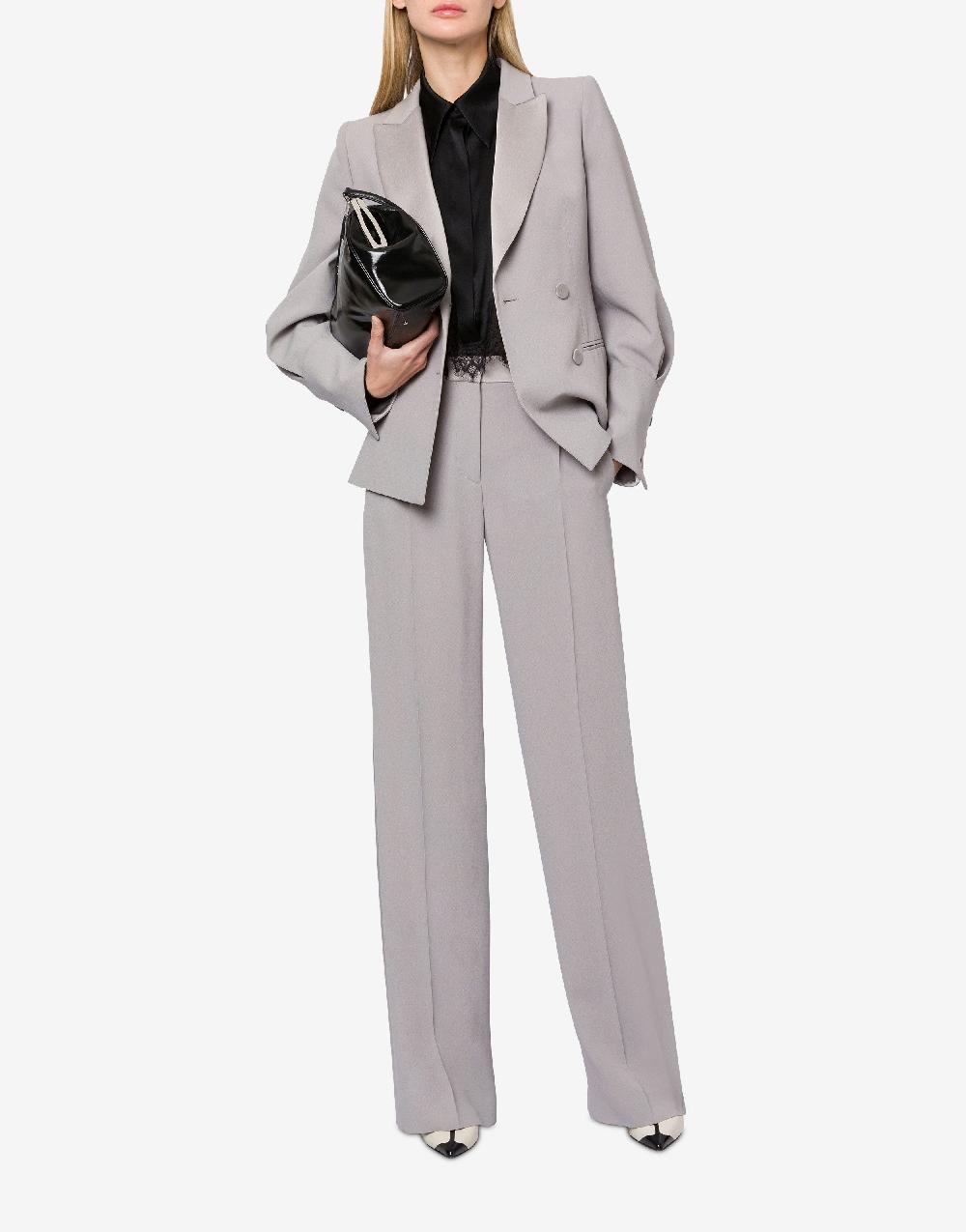 Alberta Ferretti Pantalone A Vita Bassa In Enver Satin