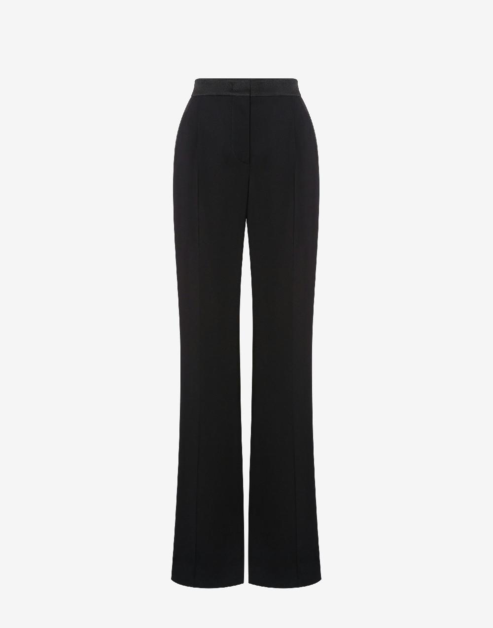 Alberta Ferretti Pantalone in cady stretch con dettagli in raso