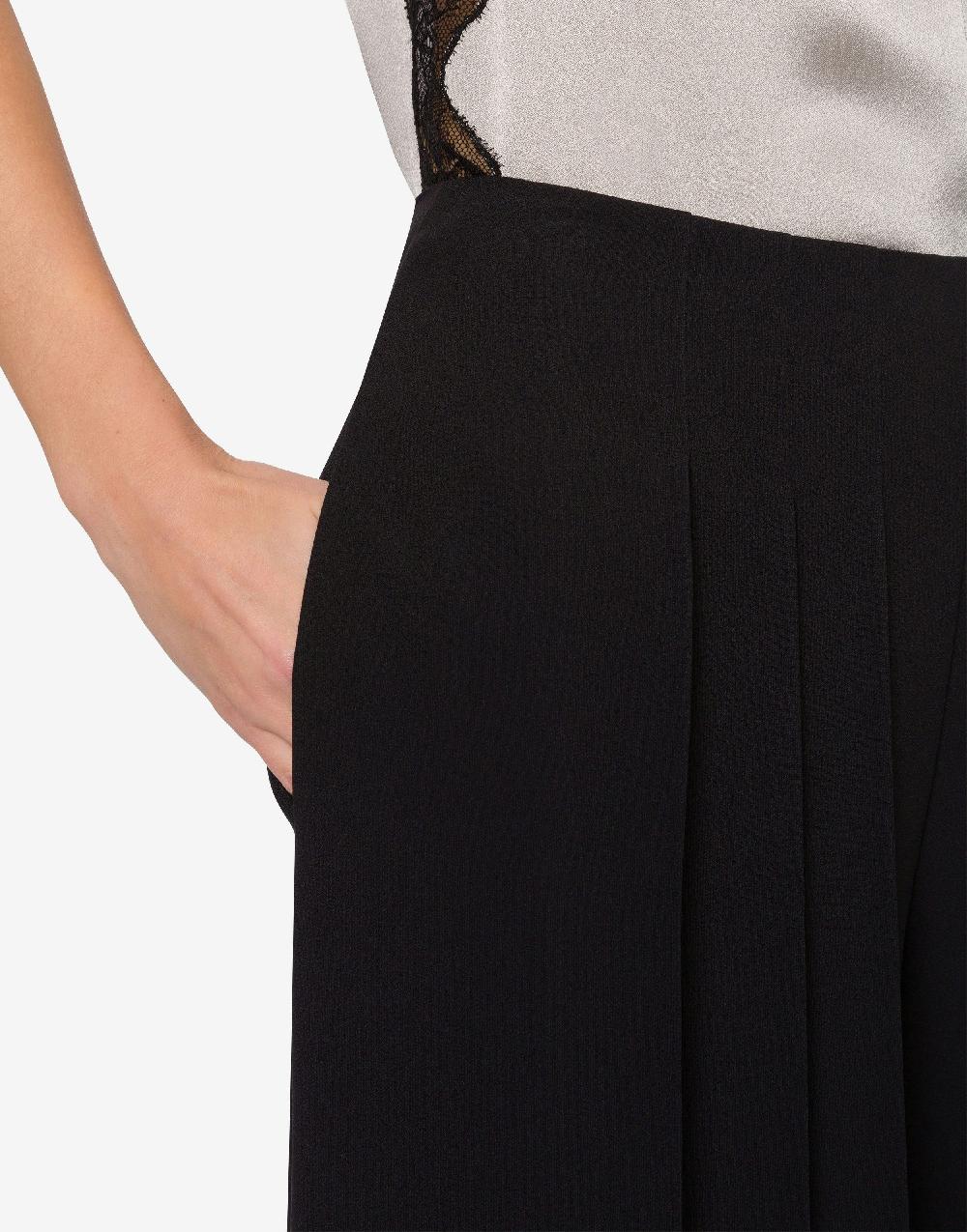 Alberta Ferretti Pantalone In Enver Satin Con Pieghe