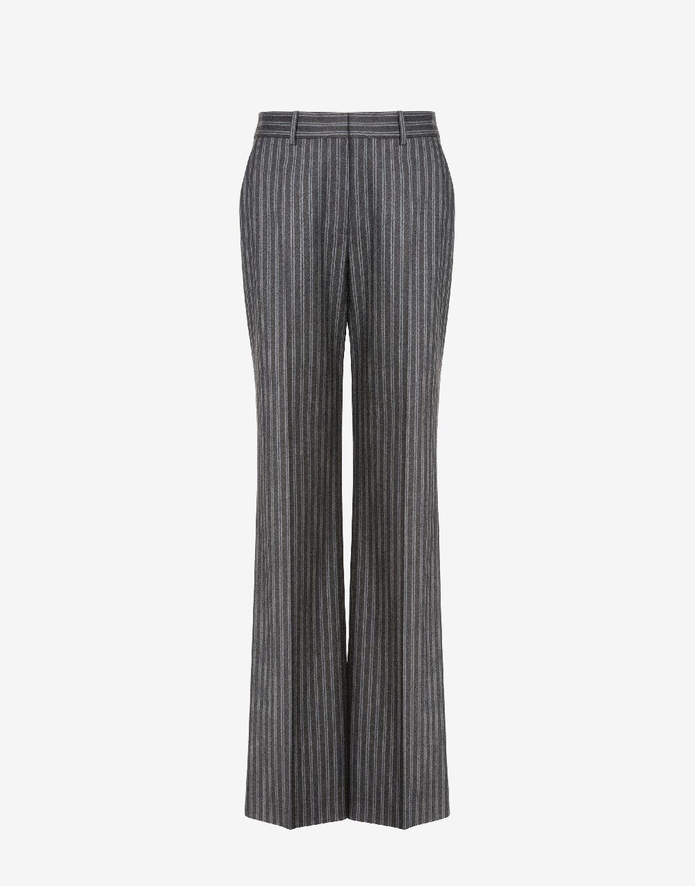 Alberta Ferretti Pantalone in flanella rigata stretch