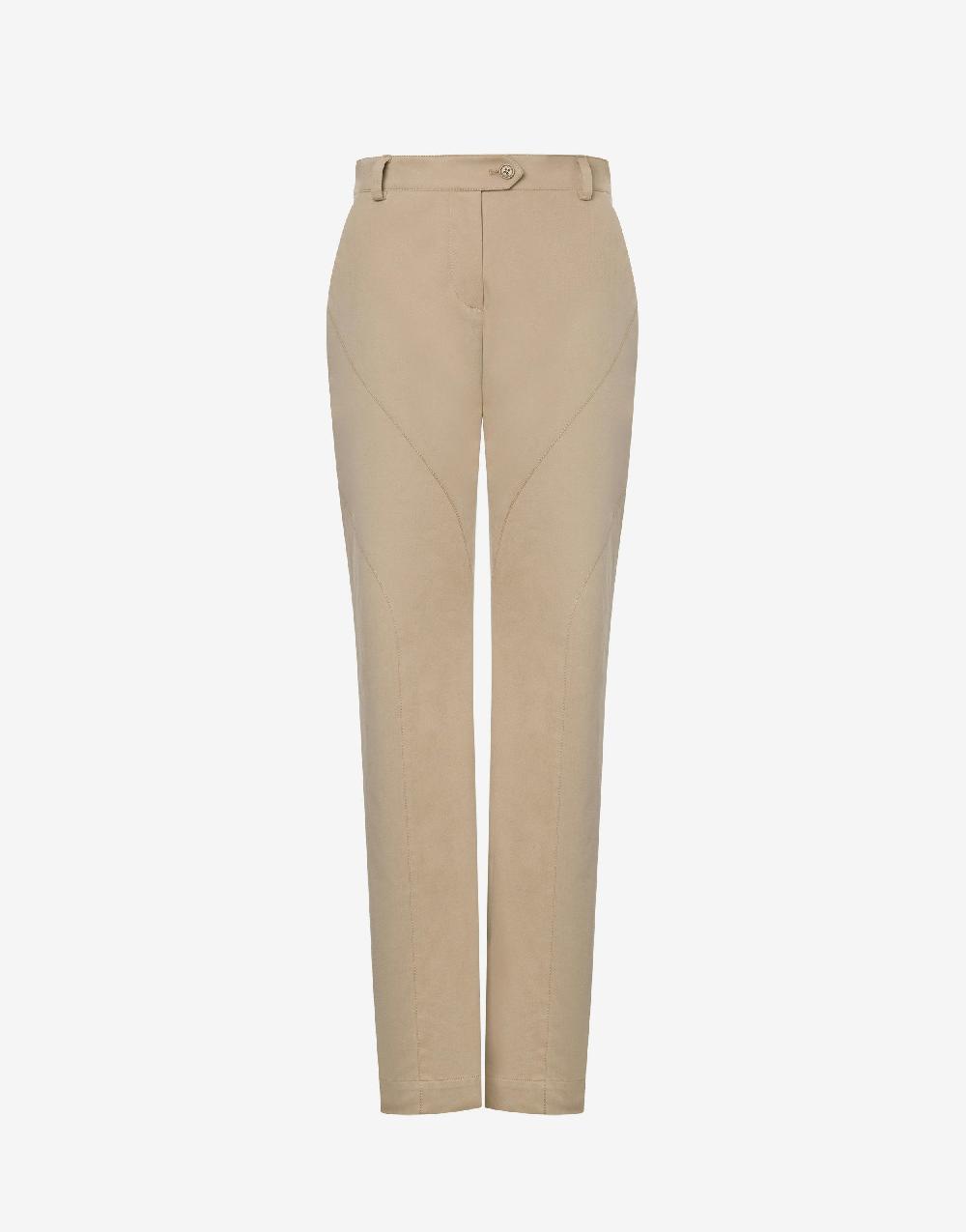 Alberta Ferretti Pantalone in gabardina di cotone stretch