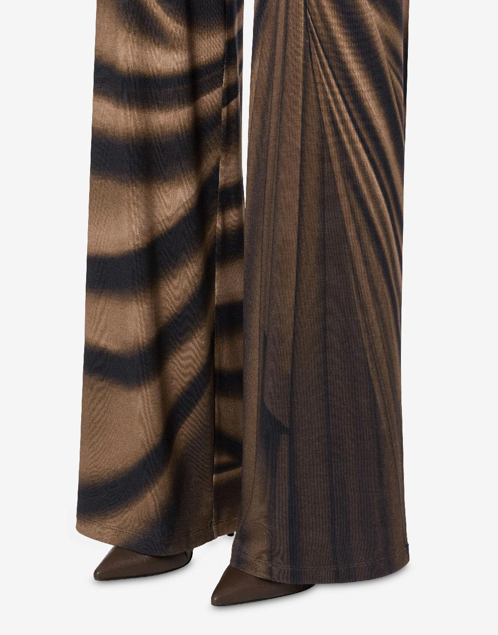 Alberta Ferretti Pantalone In Jersey Con Stampa Drappeggio