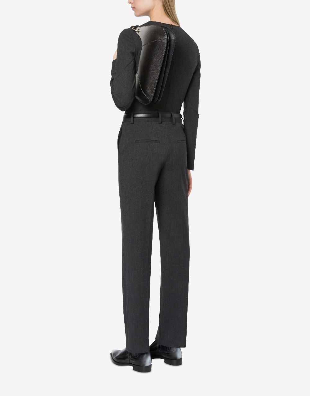 Alberta Ferretti Pantalone In Twill Di Lana Stretch