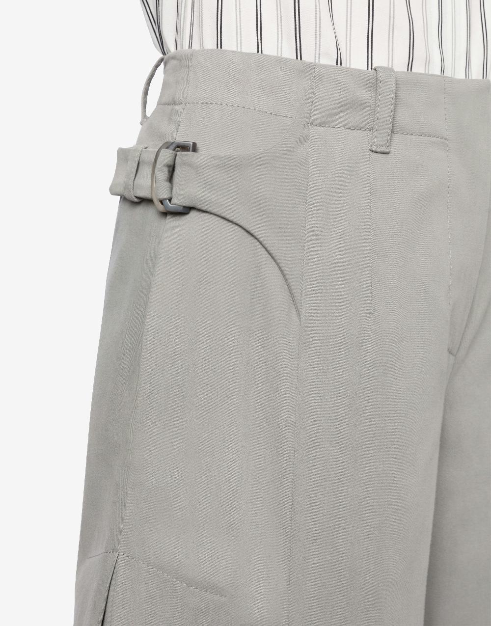 Alberta Ferretti Pantalone Oversize In Gabardina Di Cotone Stretch