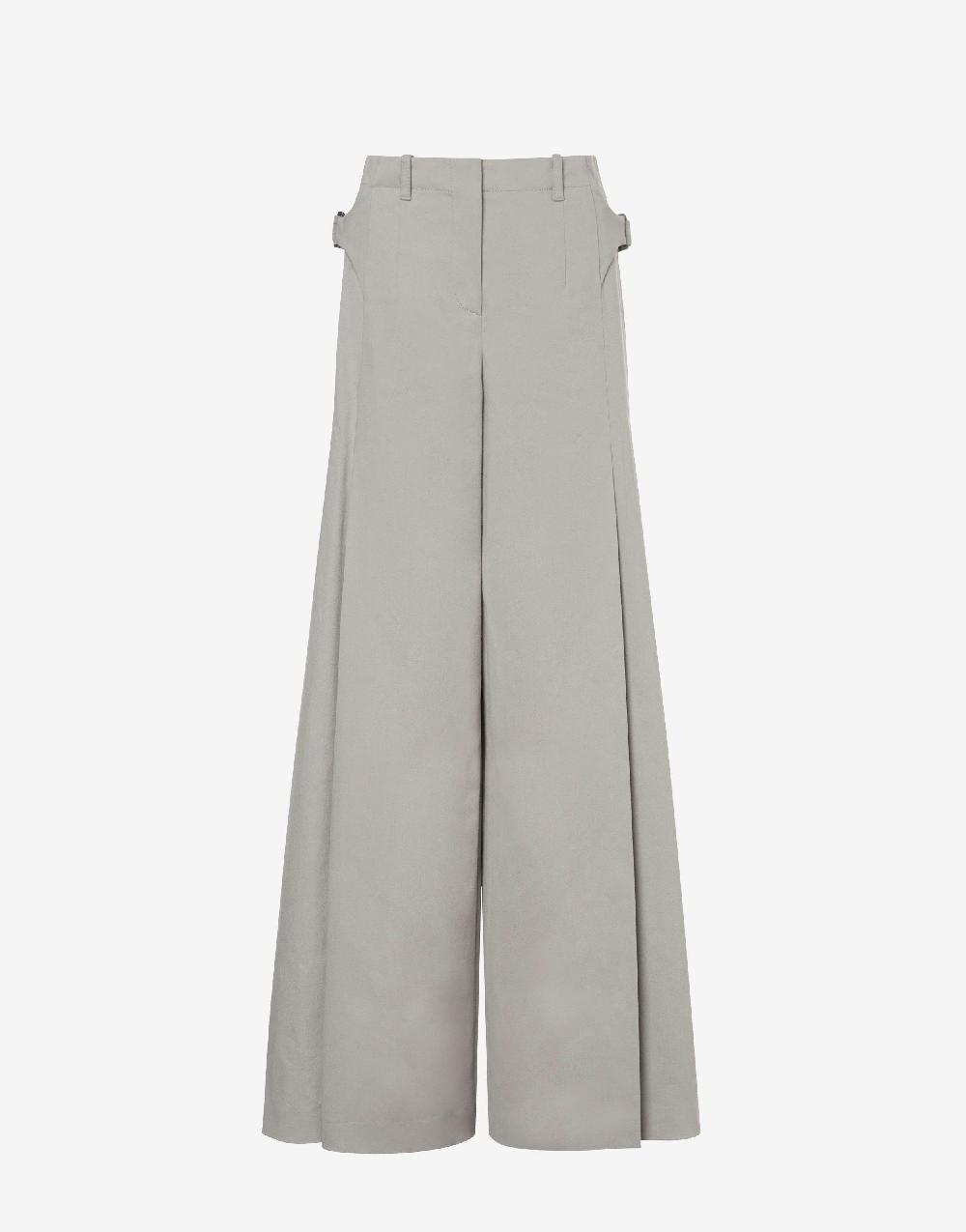 Alberta Ferretti Pantalone oversize in gabardina di cotone stretch