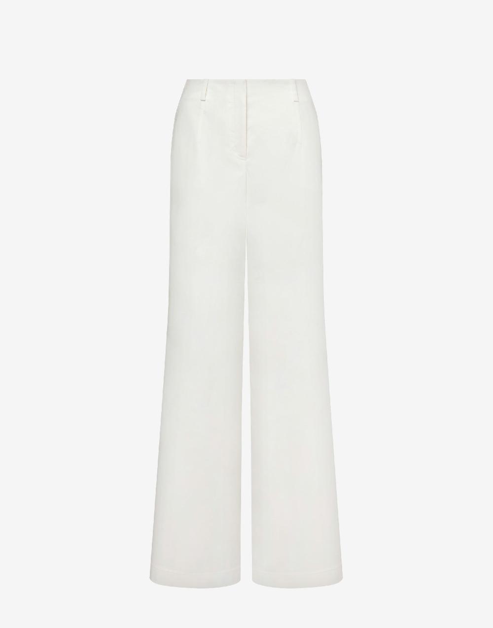 Alberta Ferretti Pantalone oversize in tela di cotone stretch