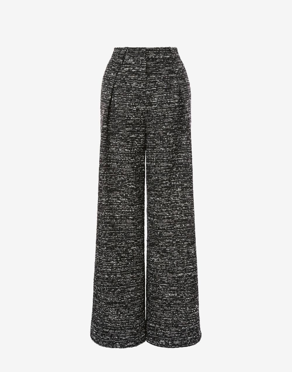 Alberta Ferretti Pantalone oversize in tweed bottonato