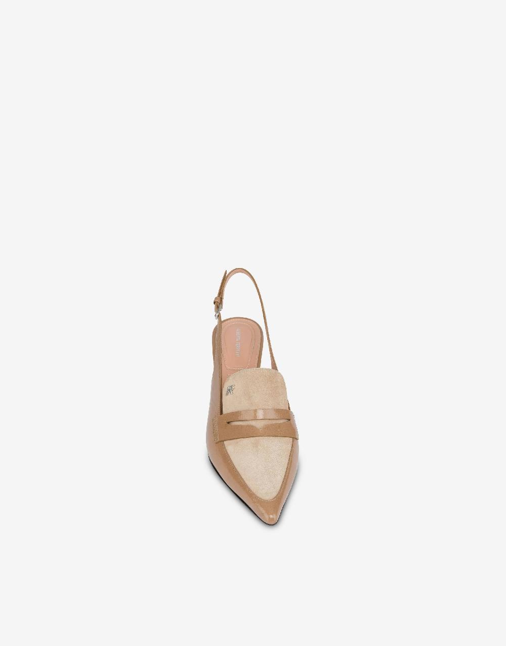 Alberta Ferretti Slingback In Vitello E Camoscio Penny