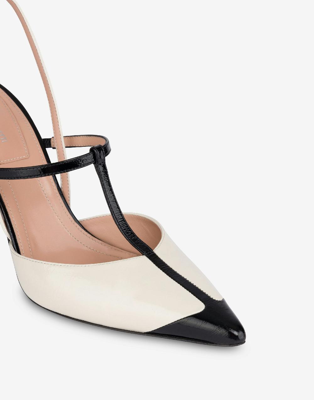 Alberta Ferretti Slingback In Vitello Lucido Bicolor 90's
