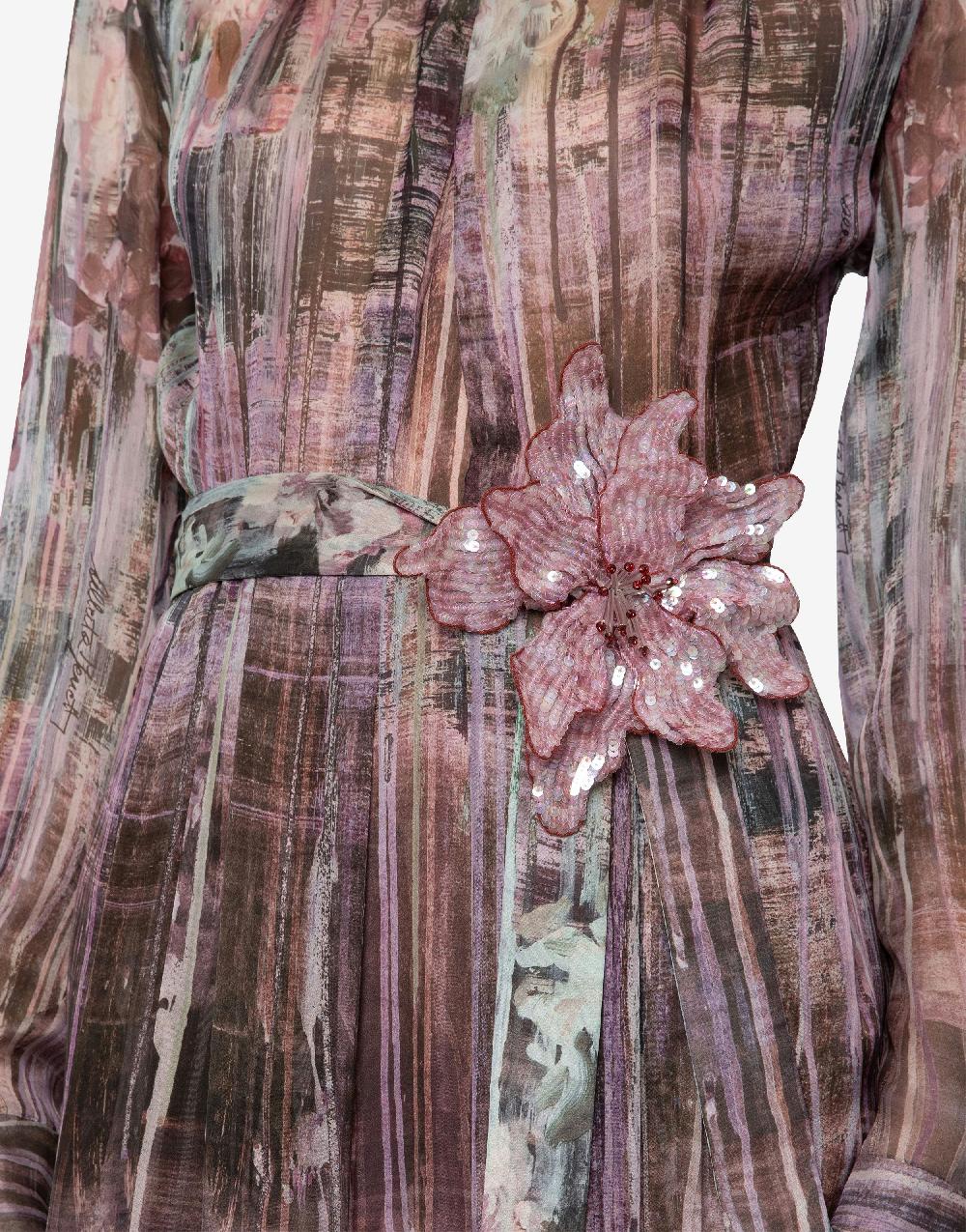 Alberta Ferretti Spilla Bijoux A Fiore Dripping Rose