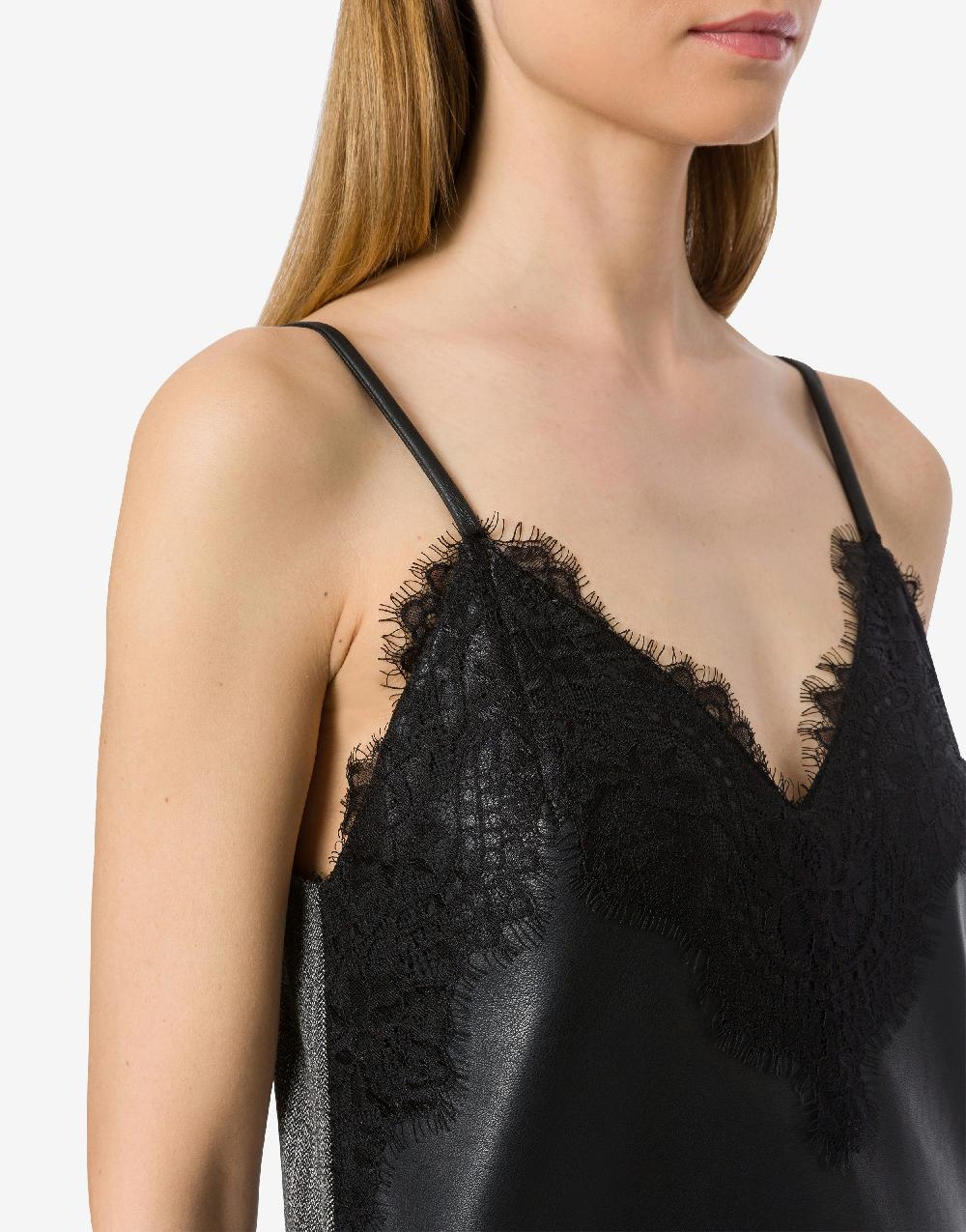 Alberta Ferretti Tank Top In Tessuto Nappato E Chevron