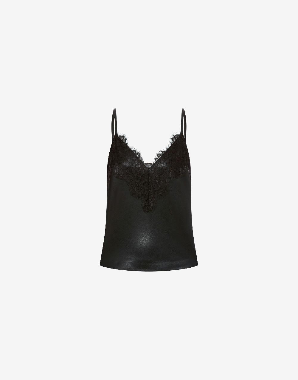 Alberta Ferretti Tank top in tessuto nappato e chevron