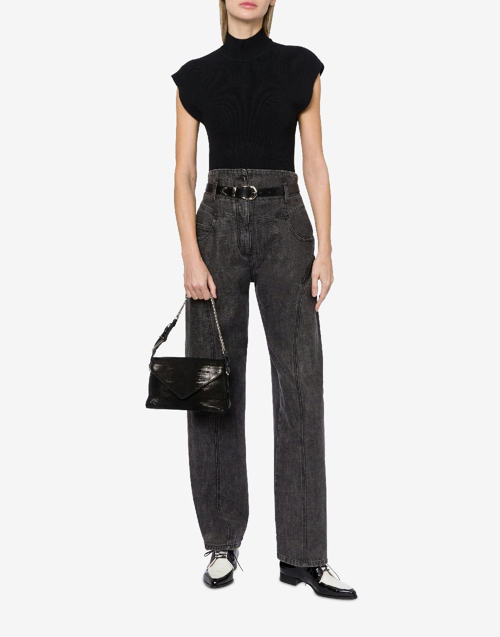 Alberta Ferretti Top A Collo Alto In Maglia Stretch