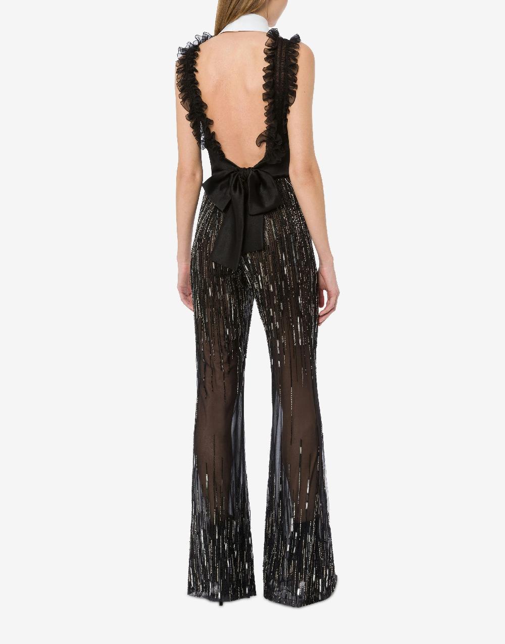 Alberta Ferretti Top In Chiffon Organico Con Colletto Staccabile