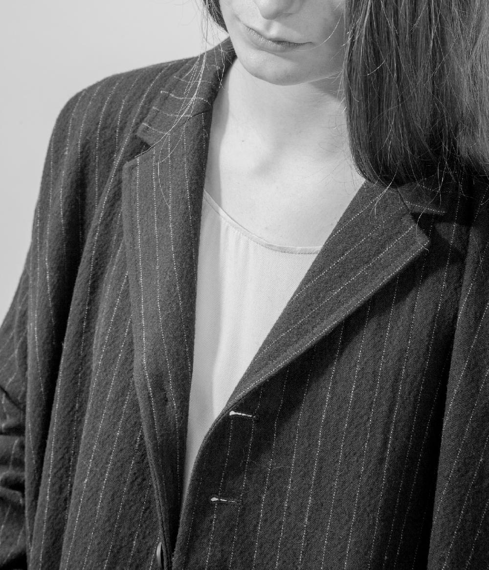 Album Di Famiglia Art. 16W#4584 LONG COAT GESSATO