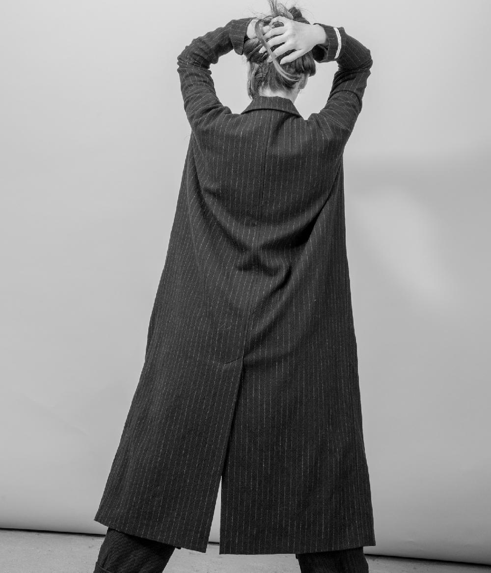 Album Di Famiglia Art. 16W#4584 LONG COAT GESSATO