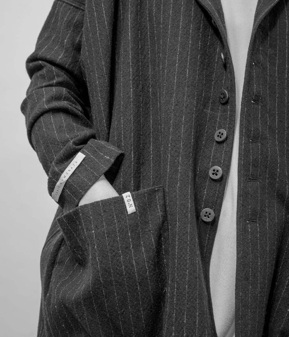 Album Di Famiglia art. 16W#4584 LONG COAT GESSATO