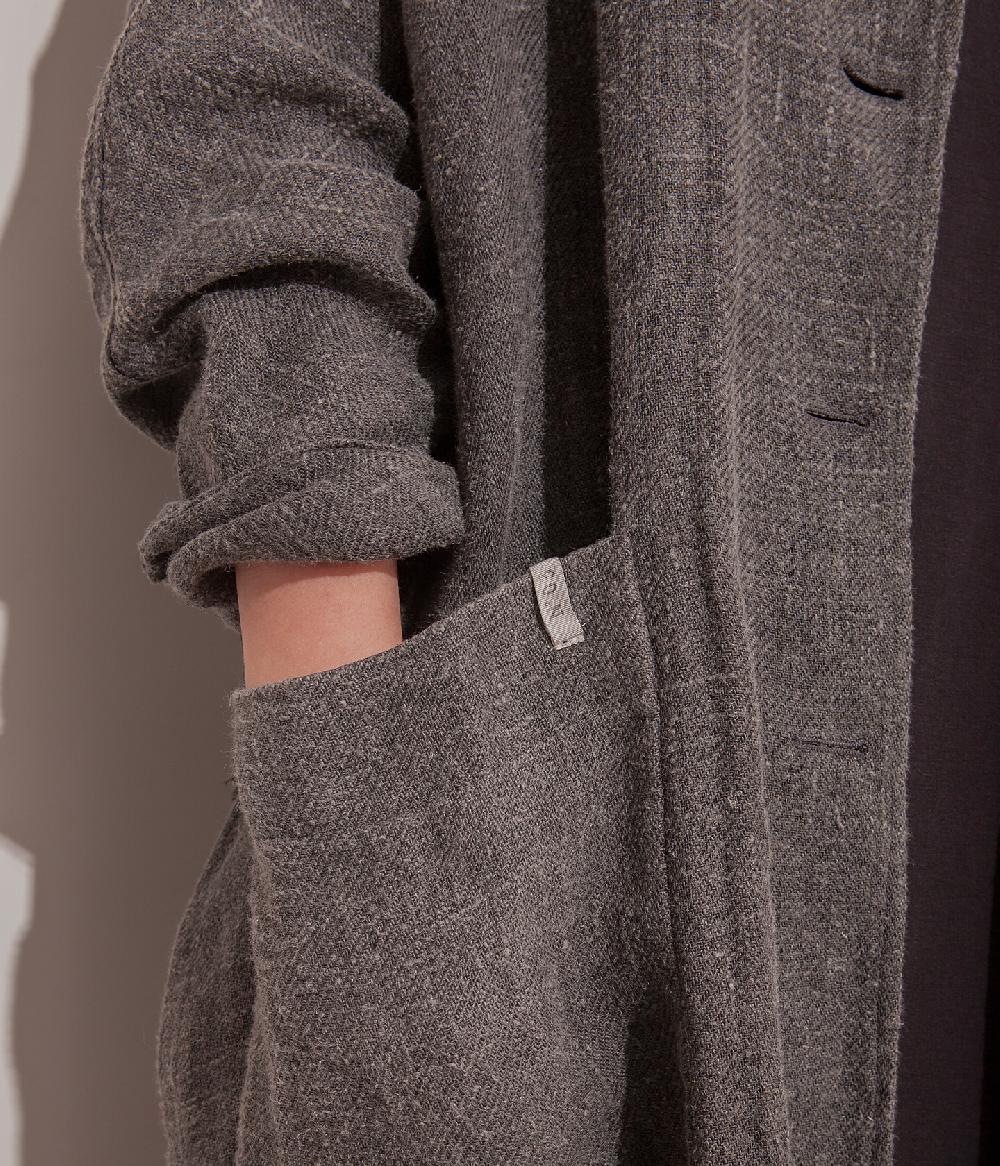 Album Di Famiglia Art. 17S#4588 LINEN COAT + BELT