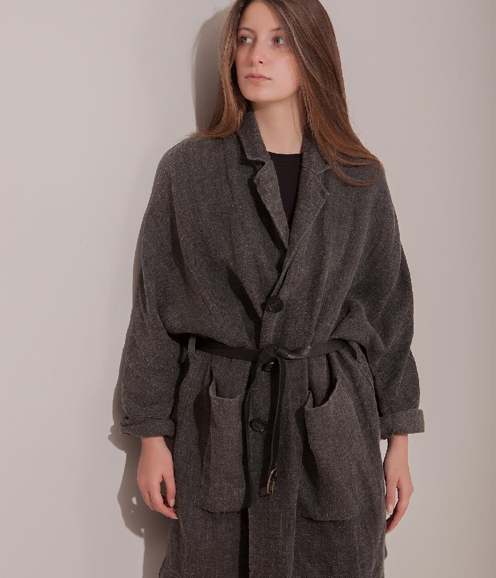 Album Di Famiglia art. 17S#4588 LINEN COAT + BELT