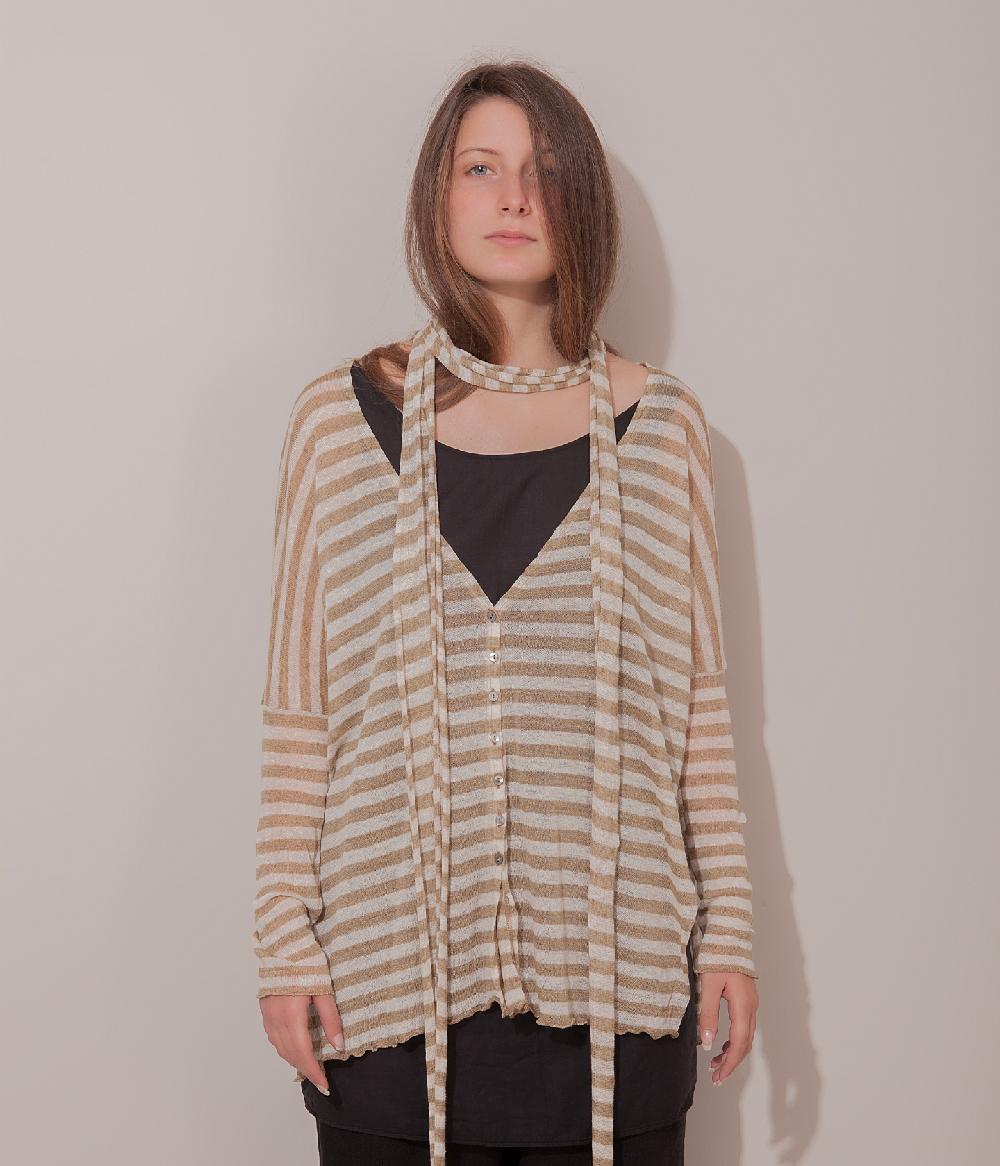 Album Di Famiglia Art. 17S#41_80 STRIPED CARDIGAN LR