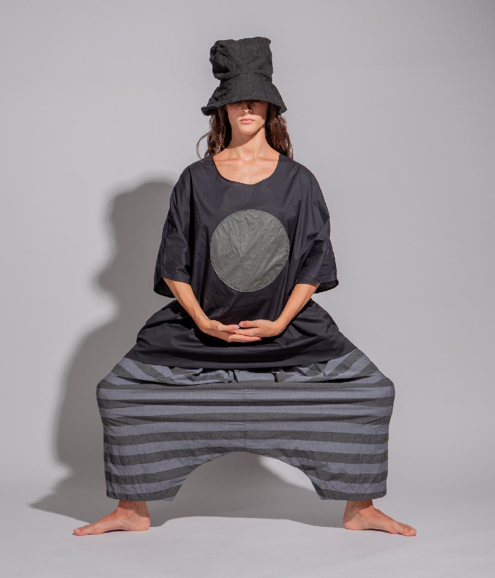 Album Di Famiglia art. 20S#23_195 STRIPED HAREM TROUSERS