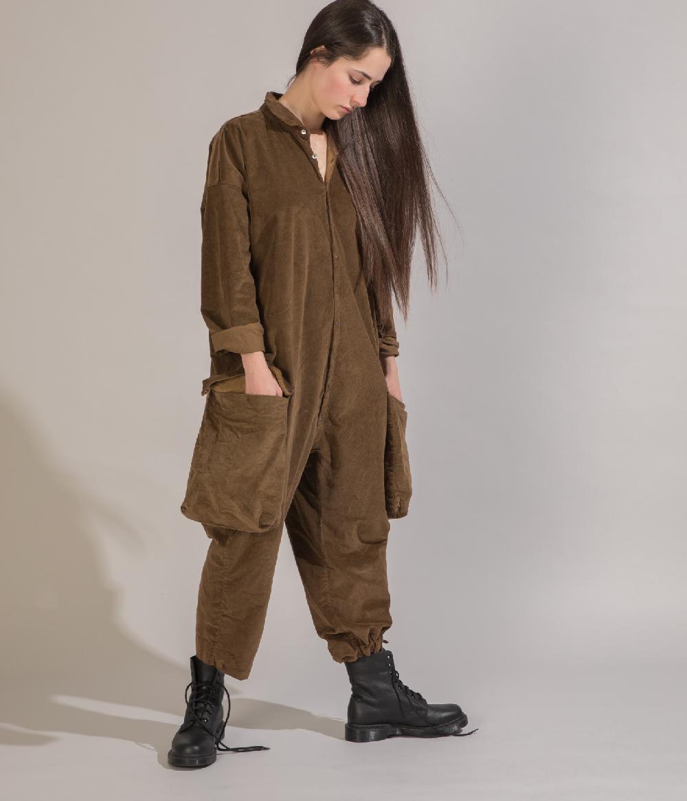 Album Di Famiglia Art. 20W6084 CORDUROY CARGO JUMPSUIT
