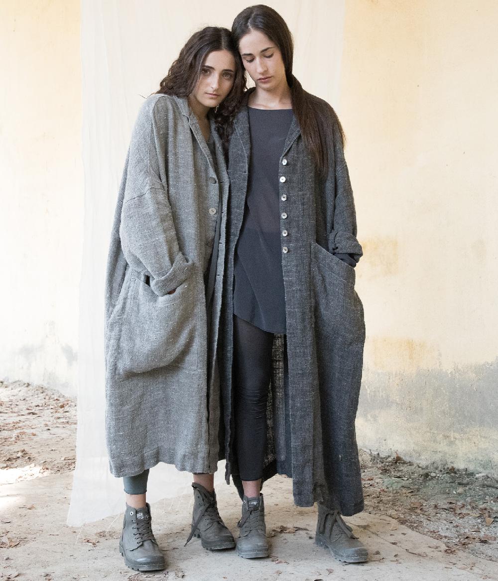 Album Di Famiglia Art. 21S#45_18 LINEN LONG COAT (S – L)