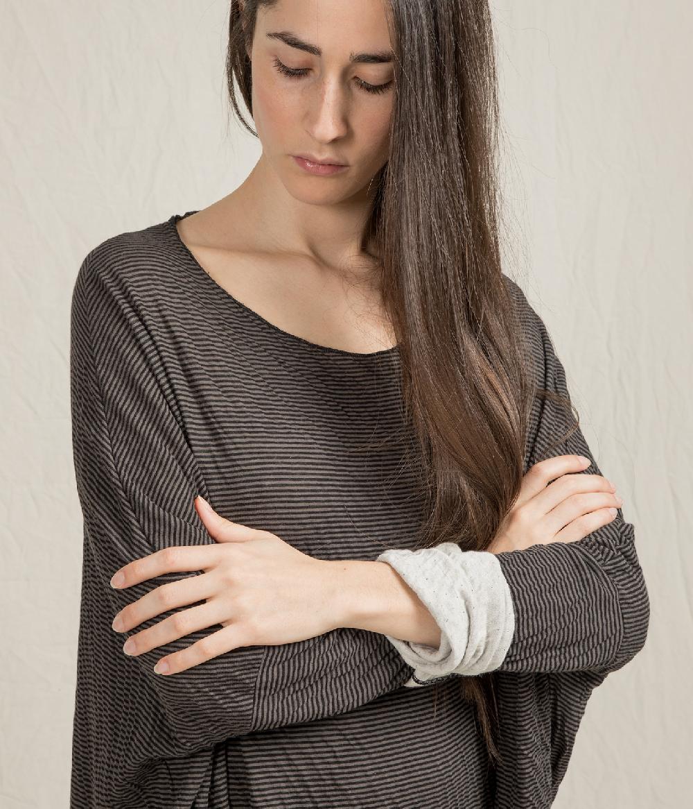 Album Di Famiglia Art. 21SUP#31_129 STRIPED T-DRESS T (S-L)