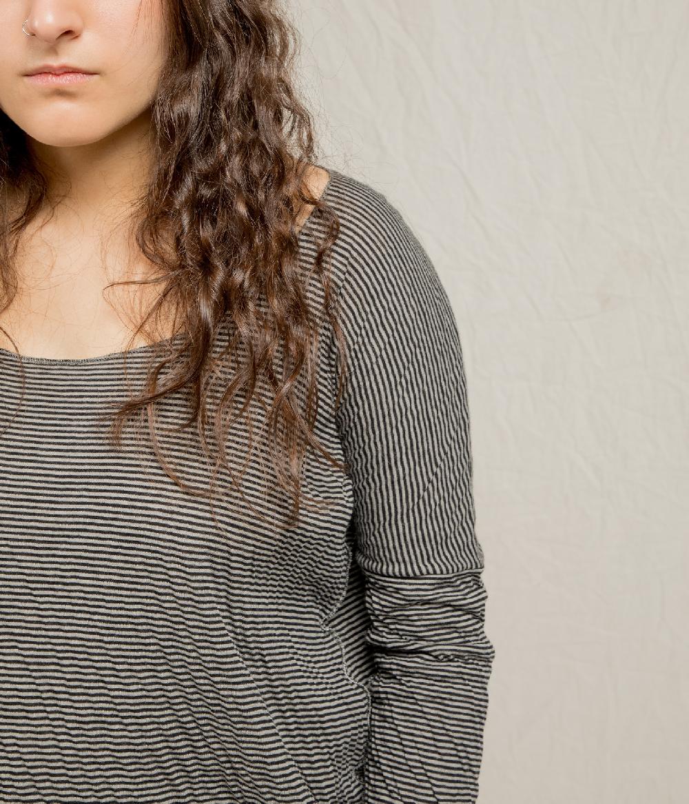 Album Di Famiglia Art. 21SUP#40_165 STRIPED OVERSIZED JUMPER T