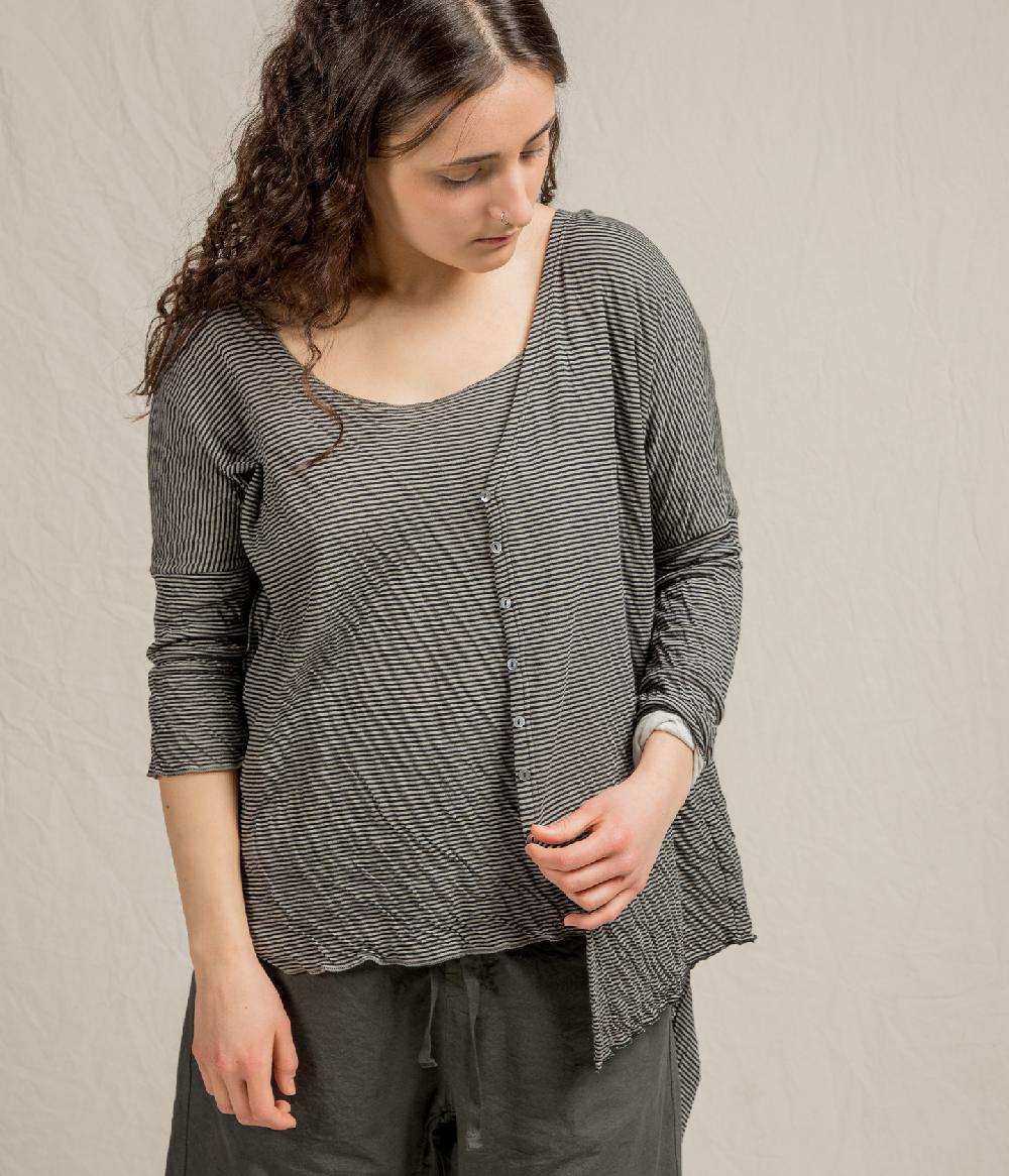 Album Di Famiglia Art. 21SUP#40_165 STRIPED OVERSIZED JUMPER T