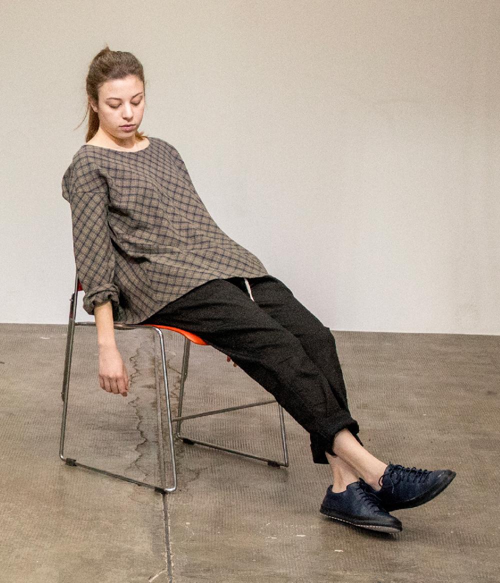 Album Di Famiglia Art. 22W#12_92 T-SHIRT TARTAN WOOL