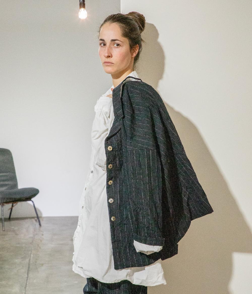 Album Di Famiglia Art. 22W#4255 PINSTRIPED LOOSE BLAZER