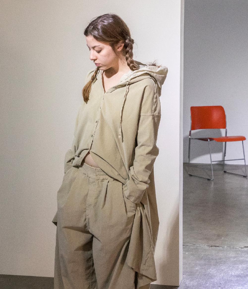 Album Di Famiglia Art. 22W31_171 VELVET HOODED DRESS