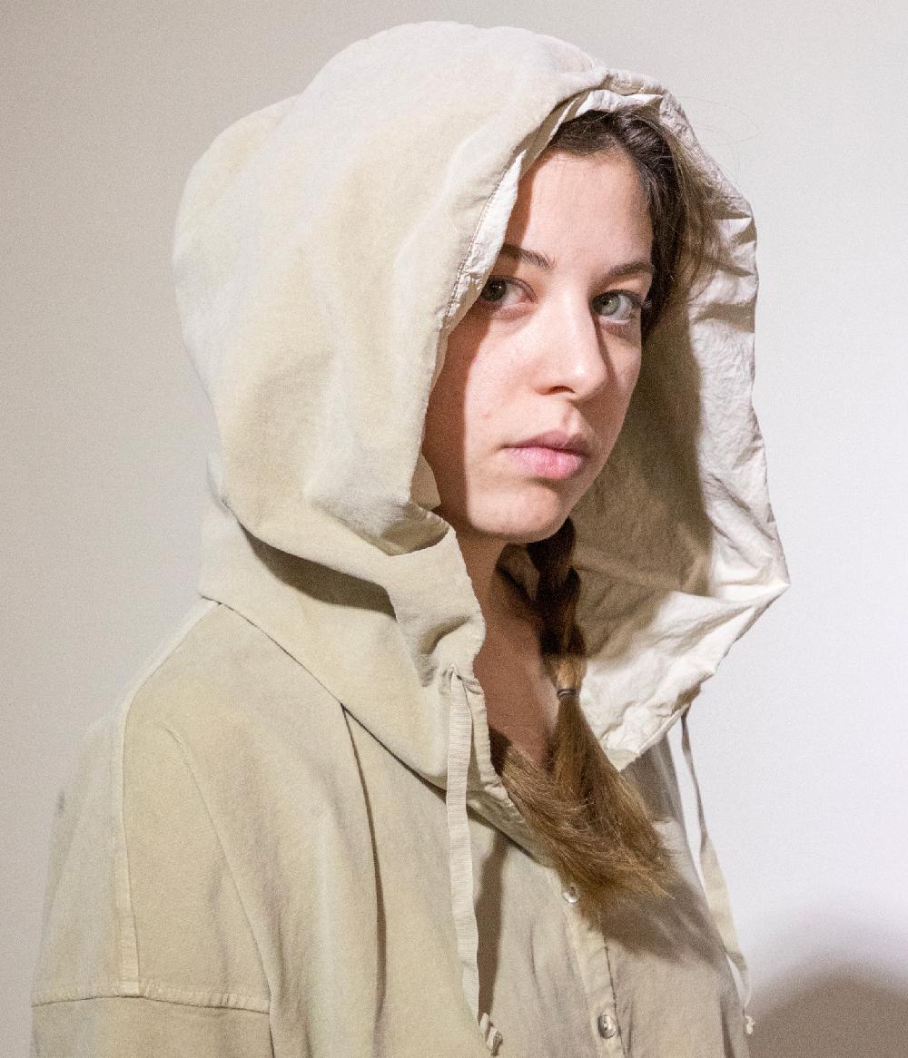 Album Di Famiglia art. 22W31_171 VELVET HOODED DRESS