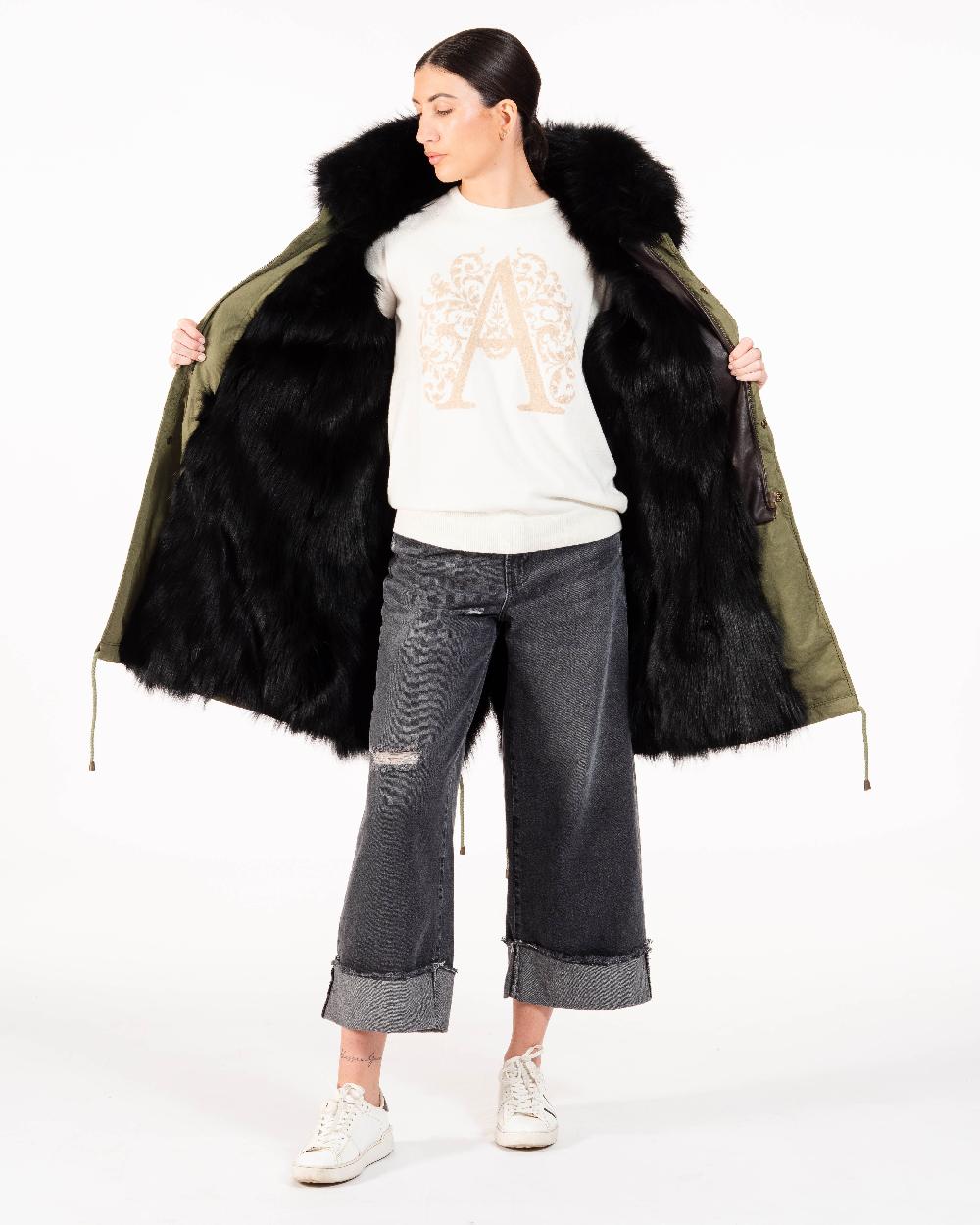 Alessandra chamonix CAMILLE MILITARY BLACK / PARKA