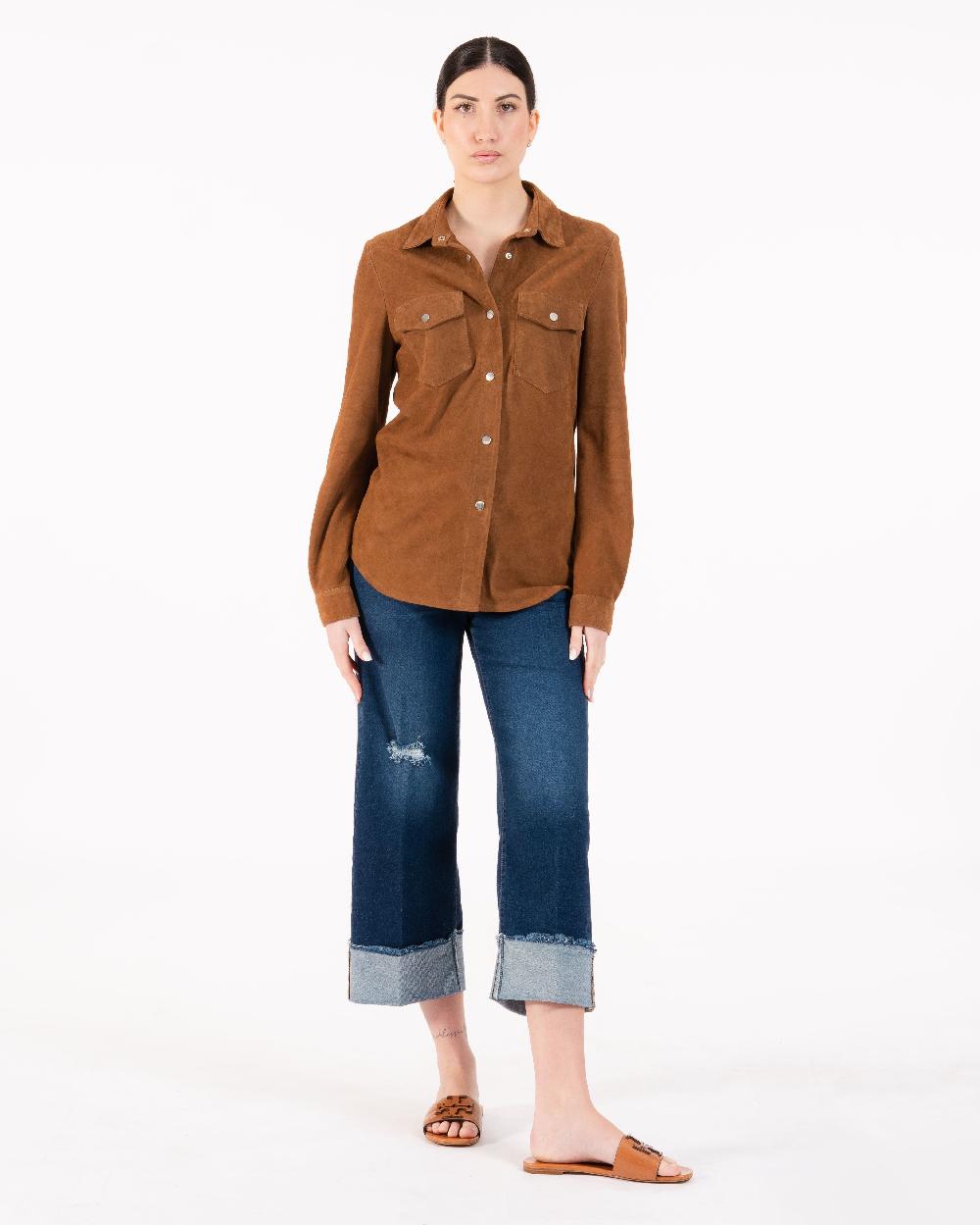 Alessandra chamonix GLORIA camoscio COGNAC